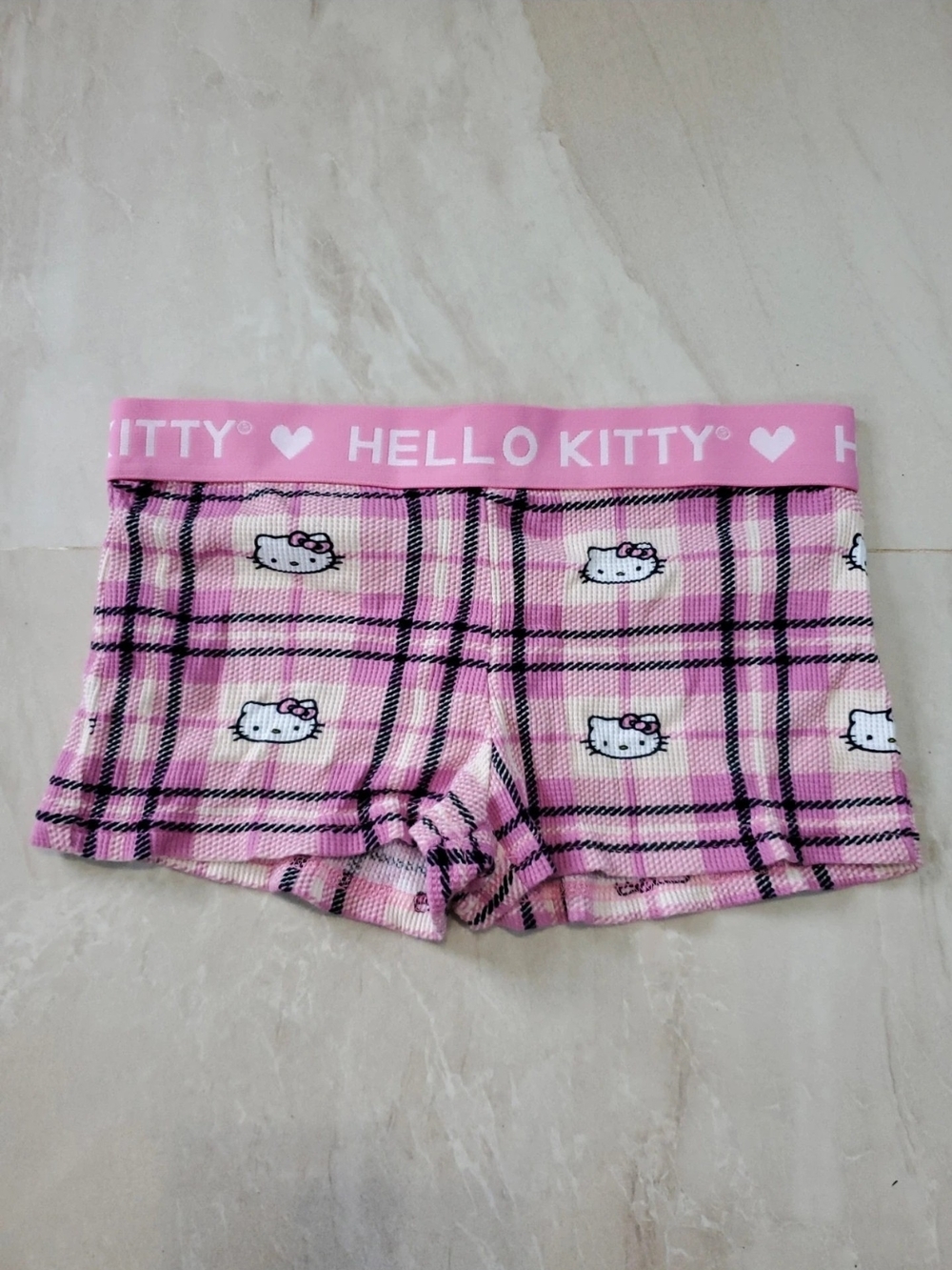 Forever 21 Pink Plaid Hello Kitty Womanshorts